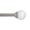 Kenney Pewter Silver Walden Curtain Rod 48 in. L X 86 in. L