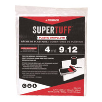 Trimaco SuperTuff 9 ft. W X 12 ft. L X 4 mil Plastic Drop Cloth 1 pk