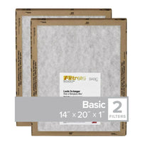 Filtrete 14 in. W X 20 in. H X 1 in. D Synthetic 1 MERV Flat Panel Filter 2 pk (Pack of 24)