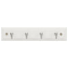 Hickory Hardware 8 in. L Satin Nickel White Wood Hook Rack 1 pk