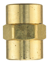 JMF 1/2 in. FPT x 1/2 in. Dia. FPT Yellow Brass Coupling (Pack of 5)