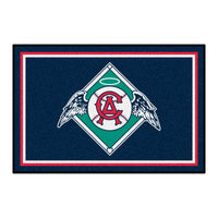 MLB - Los Angeles Angels Retro Collection 4ft. x 6ft. Plush Area Rug - (1966 California Angels)