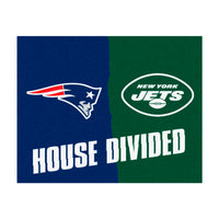 NFL House Divided - Patriots / Jets House Divided Rug