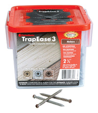 FastenMaster TrapEase 3 No. 10 X 2-1/2 in. L Madeira Torx TTAP Flat Head Composite Deck Screws 350 p