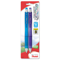 Pentel PL107BP2M 0.7mm EnerGize-Xâ„¢ Mechanical Pencils Assorted Colors 2 Count