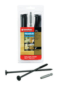 FastenMaster HeadLok Steel Spider Drive Coarse Thread Epoxy Wood Screws 6 L in.