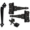 National Hardware Black Steel Gate Hardware Kit 1 pk