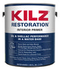 KILZ Restoration White Flat Water-Based Primer and Sealer 1 gal. (Pack of 4)