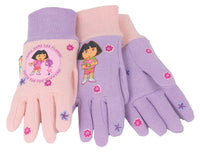 Midwest Dora the Explorer Youth Jersey Cotton Pink Gloves (Pack of 6)