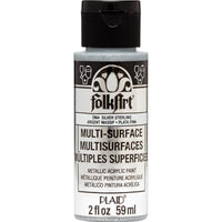 Folkart Metallic Sterling Silver Hobby Paint 2 oz. (Pack of 3)