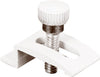 Prime-Line White Aluminum Storm Door Clip For 1/4 inch 8 pk