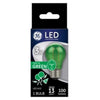 GE A15 E26 (Medium) LED Bulb Green 40 Watt Equivalence 1 pk