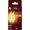 GE Lighting Relax CAC E12 (Candelabra) LED Bulb Soft White 40 Watt Equivalence 2 pk