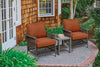 Living Accents Tudor 3 pc Brown Steel Chat Set Burnt Orange