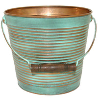 Robert Allen 9 in. H X 10 in. W Metal Planter Copper