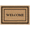 DeCoir 18 in. L X 30 in. W Tan/Black Classic Welcome Border Entrance Mat