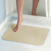 iDesign InterDry 24 in. L X 18 in. W Wheat Microfiber Polyester Bath Mat