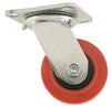 Titan Gray/Red Polyurethane 600 lbs. Load Capacity Heavy Weight Caster 4 Dia. in.