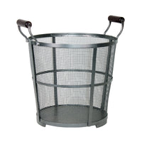 Panacea Prairie Gray Antique Iron Log Bin