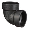 Charlotte Pipe 1-1/2 in. Hub X 1-1/2 in. D Hub ABS Elbow