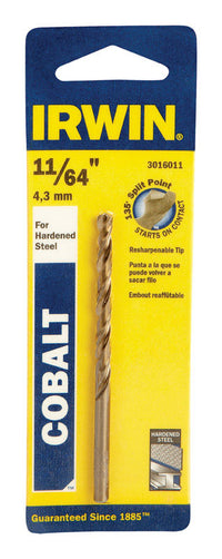 Irwin 11/64 in. x 3-1/4 in. L Cobalt Steel Drill Bit 1 pc. (Pack of 3)