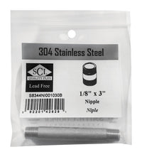 Smith-Cooper 1/8 in. MPT Stainless Steel 3 in. L Nipple