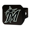 MLB - Miami Marlins Black Metal Hitch Cover