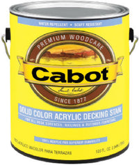 Cabot Solid Tintable 1801 White Base Water-Based Acrylic Deck Stain 1 qt. (Pack of 4)