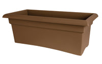 Bloem Terrabox Chocolate Resin Rectangular Veranda Planter 9.8 H x 11.7 W x 26.3 D in.