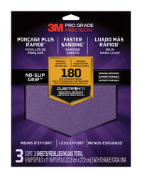 3M Pro Grade Precision 11 in. L X 9 in. W 180 Grit Ceramic Sanding Sheet 3 pk