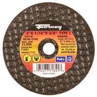 Forney 3 in. D X 3/8 in. Aluminum Oxide Metal Cut-Off Wheel 1 pc