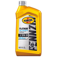 PENNZOIL Platinum 10W-30 4 Cycle Engine Synthetic Motor Oil 1 qt. (Pack of 6)