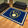 MLB - Milwaukee Brewers 8ft. x 10 ft. Plush Area Rug