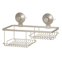 InterDesign Everett Satin Silver Steel Bathroom Shelf