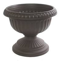 Bloem Grecian Urn 10.5 in. H x 12 in. Dia. Plastic Flower Pot Charcoal (Pack of 12)