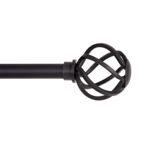 Kenney Black Cage Curtain Rod 28 in. L X 48 in. L