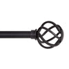 Kenney Black Cage Curtain Rod 28 in. L X 48 in. L