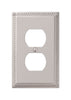 Amerelle Georgian Satin Nickel 1 gang Die-Cast Metal Duplex Wall Plate 1 pk