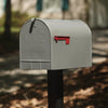 Architectural Mailboxes Stanley Classic Galvanized Steel Post Mount Gray Mailbox