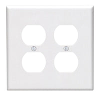 Leviton White 2 gang Thermoset Plastic Duplex Wall Plate 1 pk