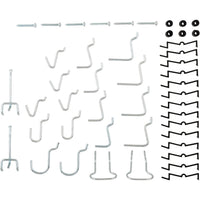 V2394 Locking Peg Hook Assortment 32/pk - Zinc Plated