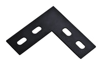 National Hardware 4.5 in. H X 1.5 in. W X 0.125 in. D Black Carbon Steel Flat Corner Plate (Pack of 5).