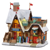 Lemax Multicolored Yonder Peak Ski & Snowboard School Christmas Village 9 in.