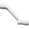 Prime-Line Enamel White Zinc Single-Arm Casement Long Crank Operator Handle For Truth