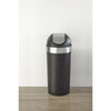 Umbra Venti 16 gal Black/Silver Plastic Swing-Top Trash Can