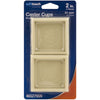 Softtouch Plastic Caster Cup Tan Square 2 in. W 4 pk