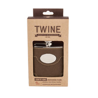 TWINE Country Home 6 oz Multicolored Leather/Stainless Steel Flask