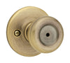 Kwikset  Tylo  Antique Brass  Steel  Privacy Knob  3  Right or Left Handed