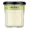 Mrs. Meyer's Clean Day Ivory Lemon Verbena Scent Soy Air Freshener Candle 3.8 in. H x 2.9 in. Dia. (Pack of 6)