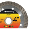 Forney Turbo 4 in. D X 5/8 in. Tile Cutting Diamond Continuous Rim Circular Saw Blade 1 pc